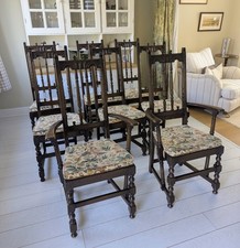 8 Ercol Dining Chairs Old