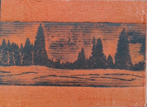 Aceo original christmas scene - original,