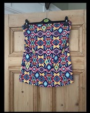 BNWOT Matalan Aztec Patterned Bandeau/Boob Tube Top size 12