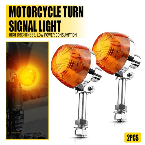 2pcs 10mm chrome amber - 10mm, halogen