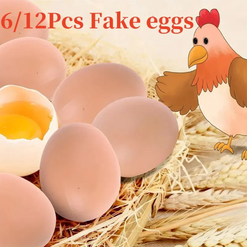 12pcs fake chicken eggs - 6/12pcs,