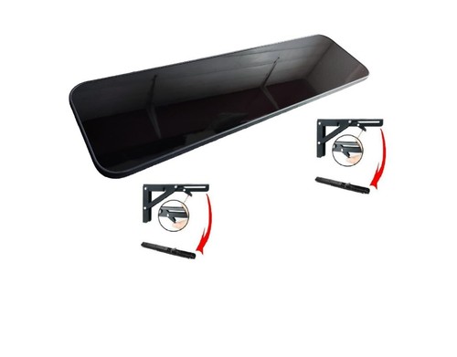 Long gloss black - folding, shelf