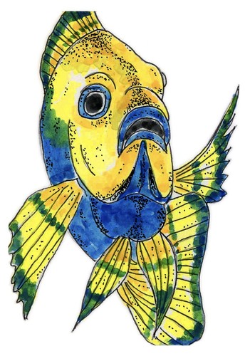 Aceo print my watercolor - print, of