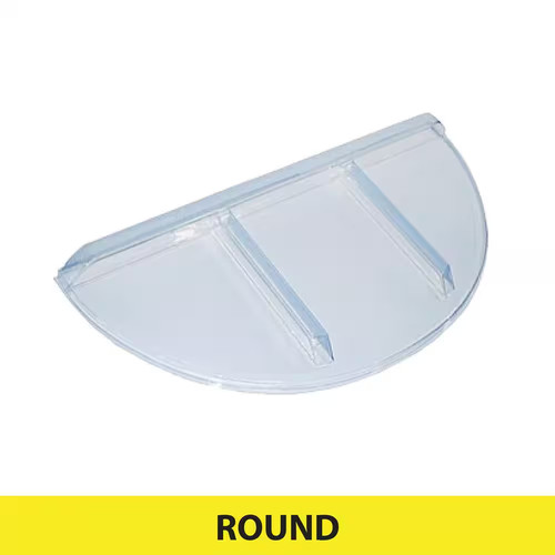 Flat round window - round, well