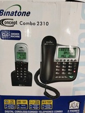 Binatone Concept Combo 2310 Corded & Cordless Home Telephone Caller ID Black