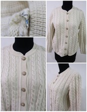Handknitt Aran Cardigan Beige