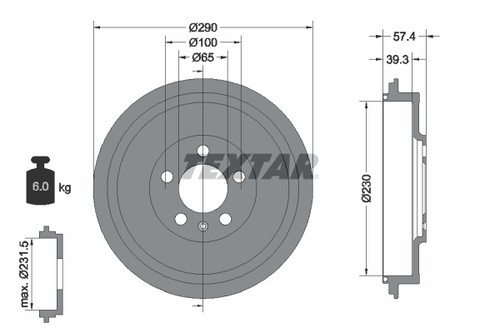 New brake drum for vw - 2x,