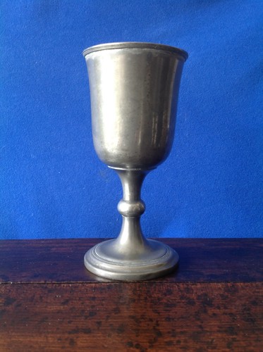 Antique pewter chalice 19th - antique,