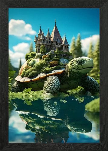 Realistic topiary turtle - topiary,