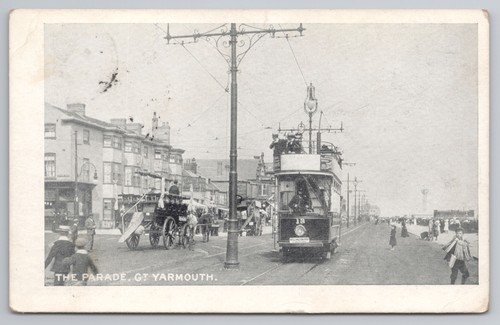 Yarmouth the parade tram - yarmouth, parade,