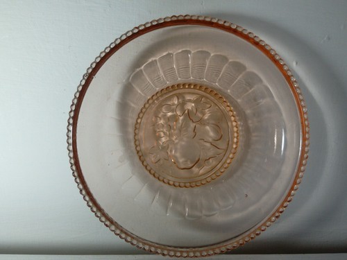 Pink depression glass bonbon - depression,