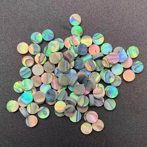 12x round abalone fret - round,