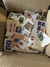 Norway Tubfrim Box Of Kiloware Charity Stamps On Paper X 1kg green label 1980’s 