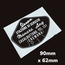 Manara Ang Vespa Scooter Dealership Dealer Vinyl Sticker Casalbuttano  Cremona