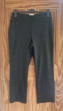 Ex-M&S NEW Charcoal CLASSIC Casual Elasticated Trousers Size 10-20 Short Leg