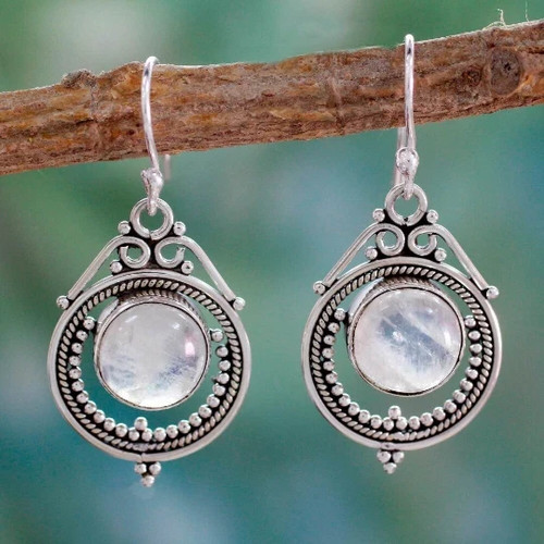Rainbow moonstone dangle - moonstone,