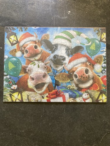 Christmas cow puzzle - christmas,