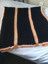 hand knitted afghan throw