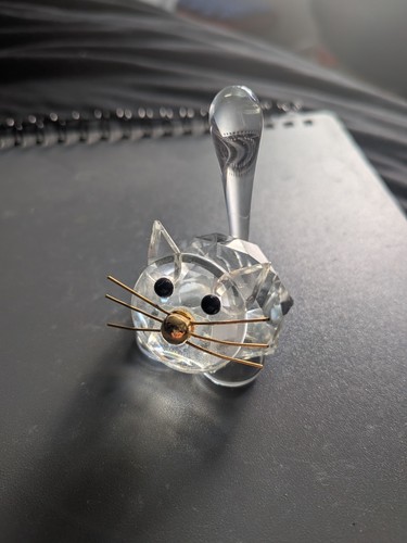 Swarovski crystal cat figurine - crystal,