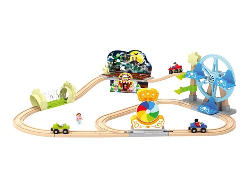 Wooden train set - 34, pieces