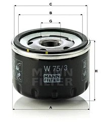 Oil filter fits - fits:, renault