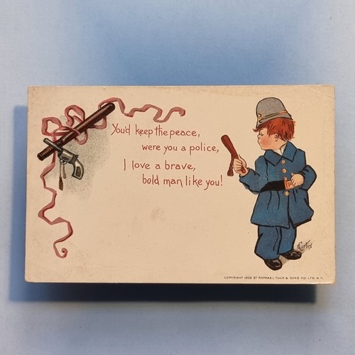Curtis postcard c1910 police - postcard,