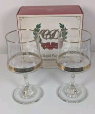 1981 Dema Two Royal Wedding of Lady Diana & Charles Commemorative Goblets