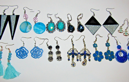 Huge choice blue earrings - of,