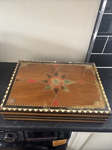 Vintage chess set board - vintage, inlaid