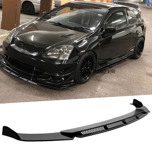 Gloss black front bumper lip - bumper,