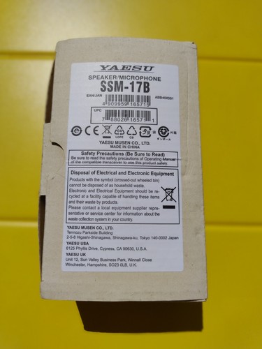 Yaesu ssm 17b - yaesu, speaker