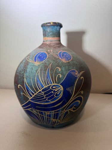 Vintage hand painted clay - vintage,