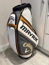 Callaway Mavrik Tour Cart Trolley Bag / 6 Way / White Orange Grey / + Rainhood