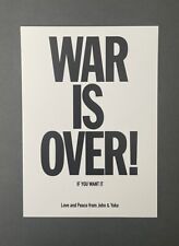 Yoko Ono/John Lennon ‘WAR IS OVER’ (1969) Tate Modern exhibition card 2024
