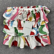 Emilio Pucci Girls Multicolour Marmo Print Ruffled Miniskirt Size Age 4 Years