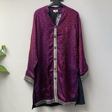 Paisley long line jacket size - line,