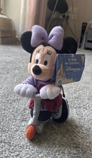 Minnie Mouse On A Scooter Teddy From Disneyland Paris With Tag On