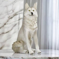 6"H Wolf Sitting Figurine