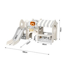 7 in 1 Kids Slide Climber Playset,Freestanding Indoor Outdoor Toddler Playground