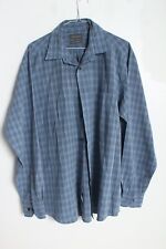 Van Heusen Soft Touch mens Checked Shirt - Blue - Size L Large (77f)