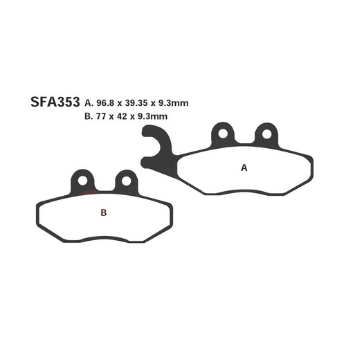 Pair pads ebc sfac - of,