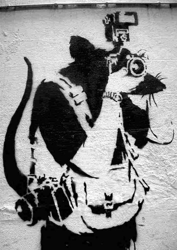 Banksy paparazzi rat - banksy,