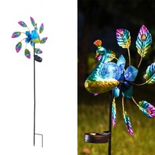 Solar LED Peacock Magic Metal