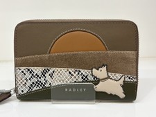 Brand New Radley Over The Hills - Medium Zip Around Purse - coffee - RRP £79