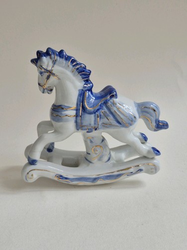 Vintage ceramic rocking horse - ,