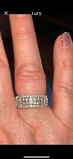 1 full carat Diamond Half Eternity Ring - N/O Internally Flawless G/H 9k YG