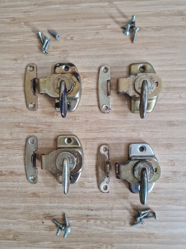Set vintage brass sash - x,