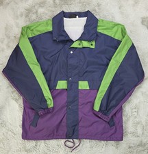 Vintage Speedway Colourblock Windbreaker Jacket Size Large Retro 80s/90s