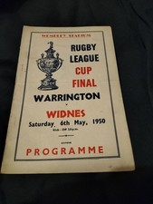 1950 RUGBY LEAGUE CHALLENGE CUP FINAL WARRINGTON V WIDNES PIRATE PROGRAMME VICTO