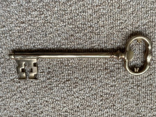 Vintage Large Brass Key Bottle